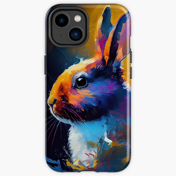 Mini Rex Bunny Abstract Portrait iPhone Tough Case