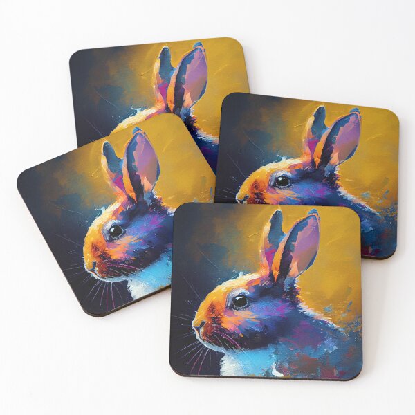 Item preview, Mini Rex Bunny Abstract Portrait designed and sold by triplethedot.