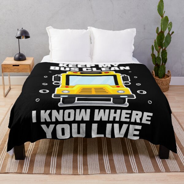 Item preview, Keep My Bus Clean I Know Where You Live | Funny Bus Driver Saying With Illustration designed and sold by Drago Art.
