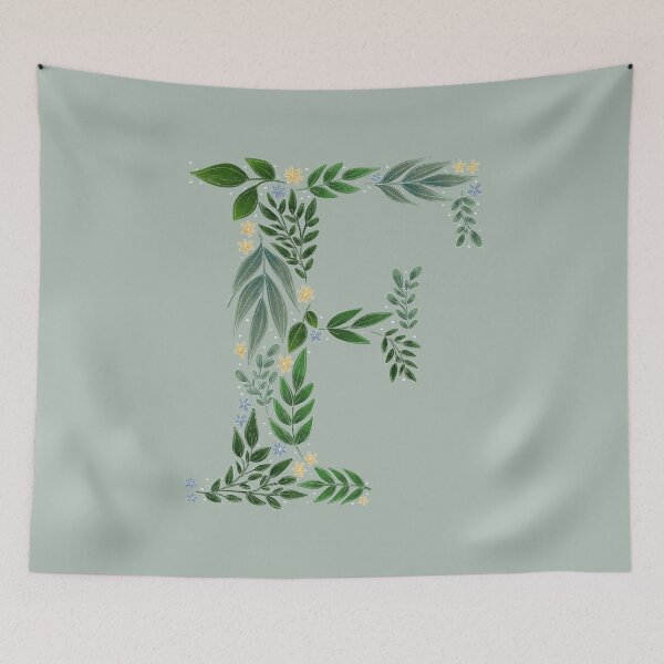 Item preview, Floral F - Initial F designed and sold by CreativeMisc.