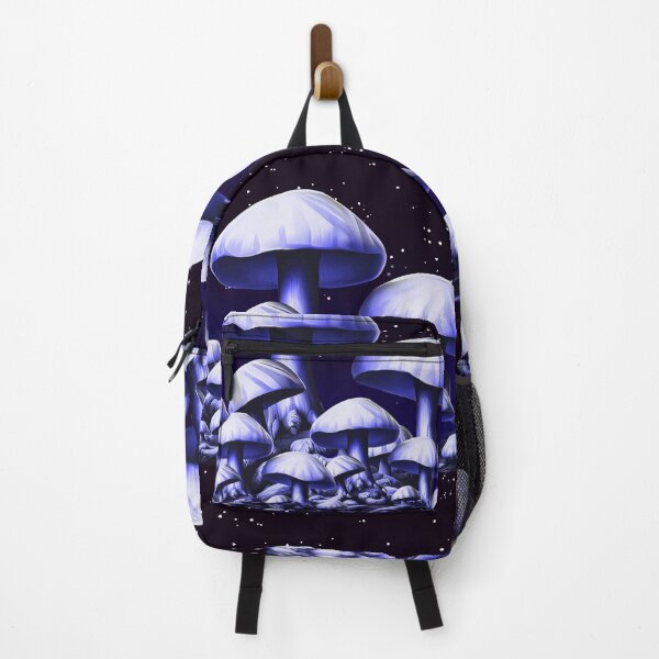 Item preview, Blue Mushrooms in a starry night Fantasy designed and sold by SiYDesigns.