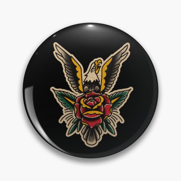 Item preview, Eagle Rose Tattoo Flash designed and sold by Ryan Taft.