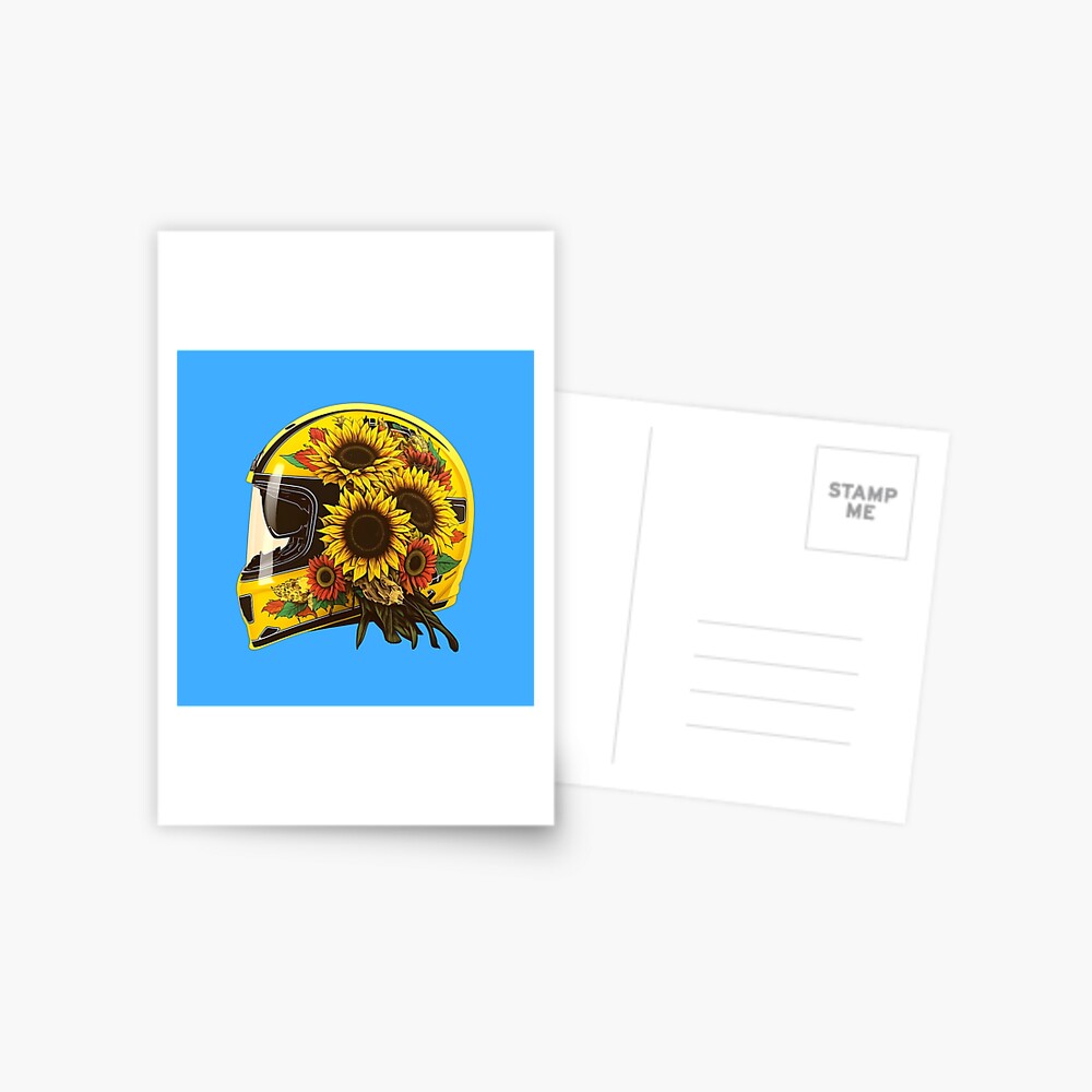 Sunflower Yellow Skull Custom Motorbike Helmet Sticker for Sale by  Wishinglob