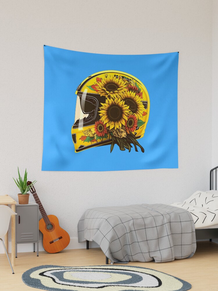 Sunflower Yellow Skull Custom Motorbike Helmet Sticker for Sale by  Wishinglob