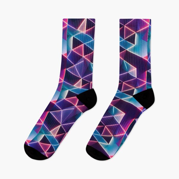 Item preview, Purple, Blue and Pink Geometric Abstract Crystals  designed and sold by Fine Prints.