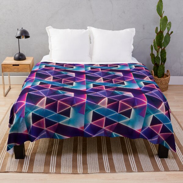 Item preview, Purple, Blue and Pink Geometric Abstract Crystals designed and sold by Fine Prints.