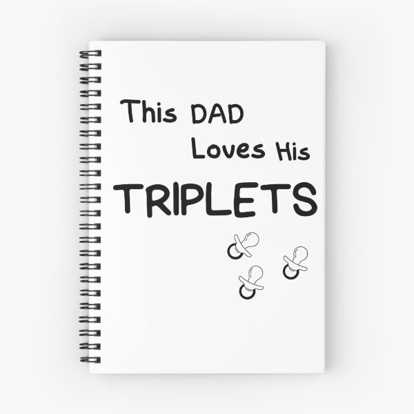 Item preview, This Dad Loves His Triplets, three baby pacifiers. designed and sold by Alaminee.