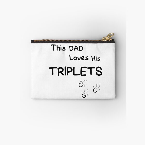 Item preview, This Dad Loves His Triplets, three baby pacifiers. designed and sold by Alaminee.