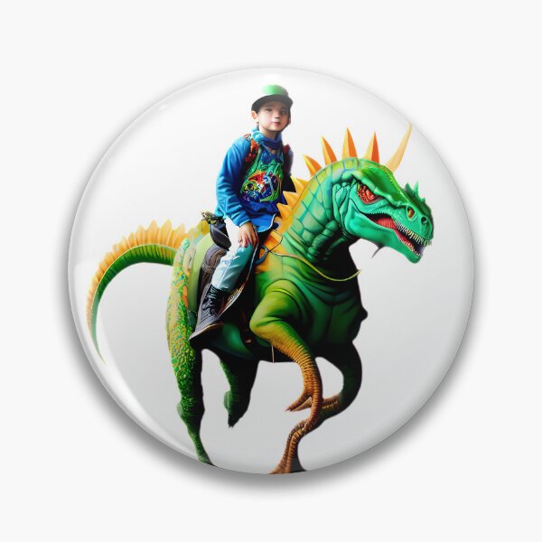 Item preview, A Boy Riding Dinosaur Illustration / GTIllustration028 designed and sold by Grafititee.