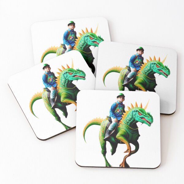 Item preview, A Boy Riding Dinosaur Illustration / GTIllustration028 designed and sold by Grafititee.