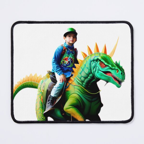 Item preview, A Boy Riding Dinosaur Illustration / GTIllustration028 designed and sold by Grafititee.