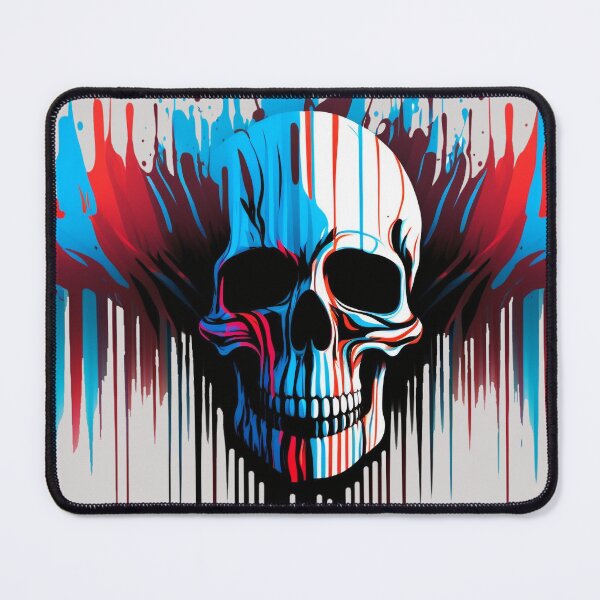 Item preview, Red and Blue Skull Drip  designed and sold by GenerationGems.