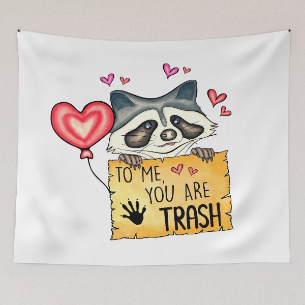 Item preview, Raccoon Trash Funny meme Valentines designed and sold by MagicStrawberry.