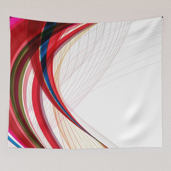 Item preview, Red Blue Half Circles Abstract Art designed and sold by Bruce ALMIGHTY Baker.