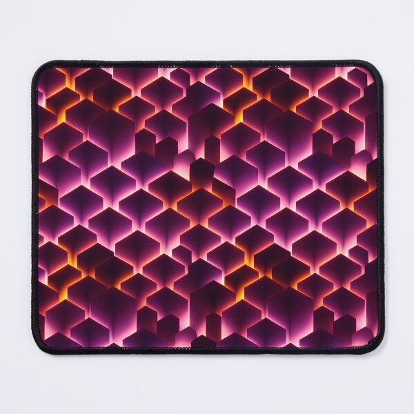 Artikelvorschau, Orange and Pink Geometric Abstract Hexagons entworfen und verkauft von Fine Prints.