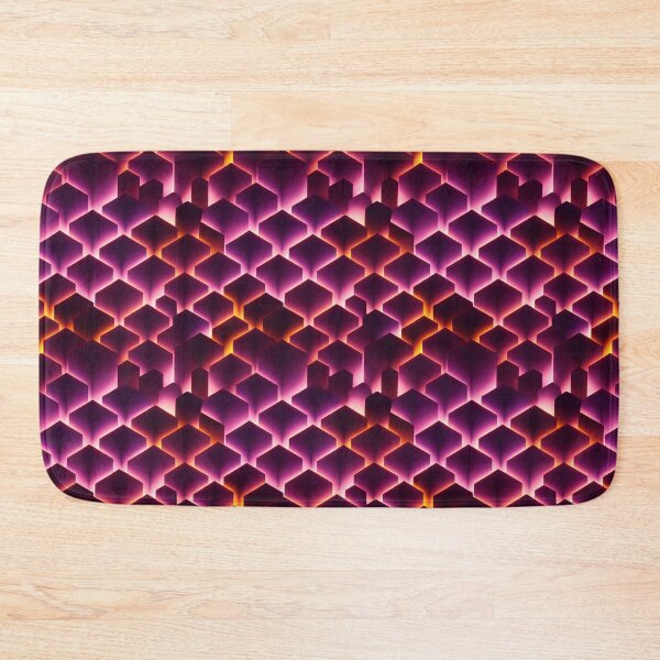 Item preview, Orange and Pink Geometric Abstract Hexagons designed and sold by Fine Prints.