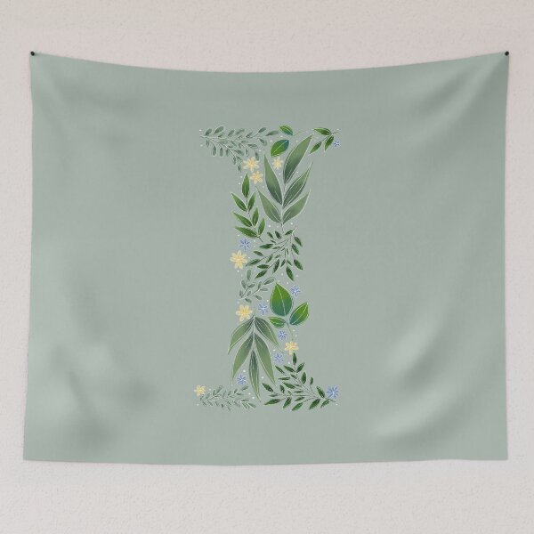 Item preview, Floral I - Initial I designed and sold by CreativeMisc.