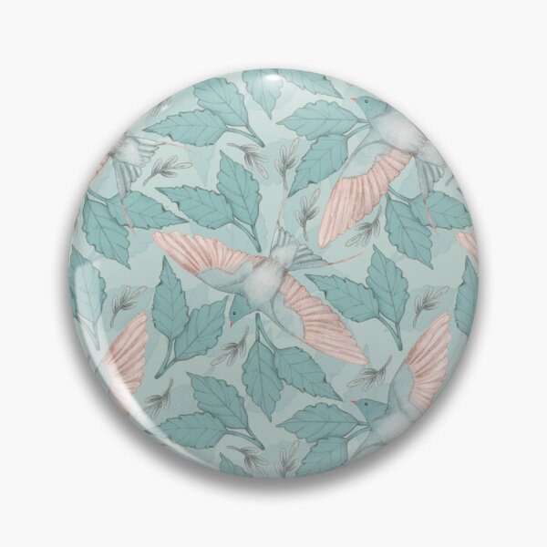 Item preview, Andorinha pastel print in dusky blue designed and sold by Ilana Ewing Designs.