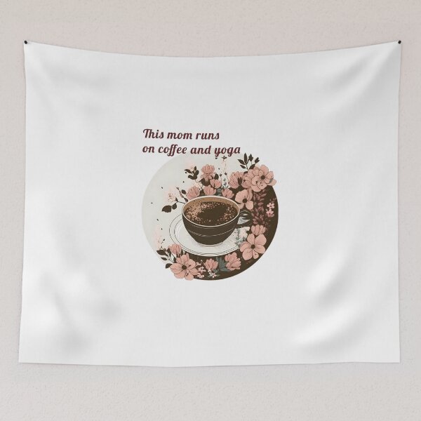 Item preview,  This mom runs on coffee and yoga designed and sold by VisualVibesVV.