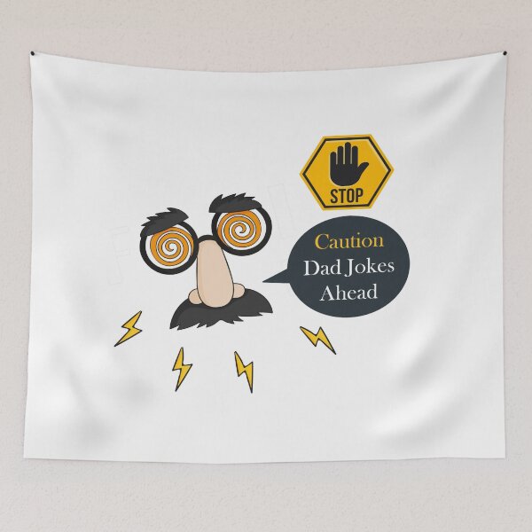 Item preview, Caution Dad Jokes Ahead designed and sold by SilverOrGold.