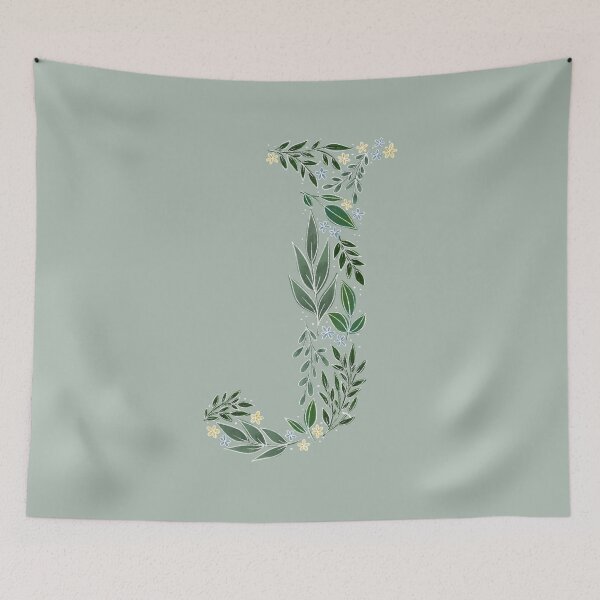 Item preview, Floral J - Initial J designed and sold by CreativeMisc.