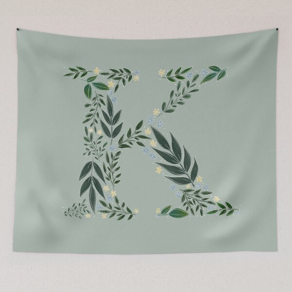 Item preview, Floral K - Initial K designed and sold by CreativeMisc.