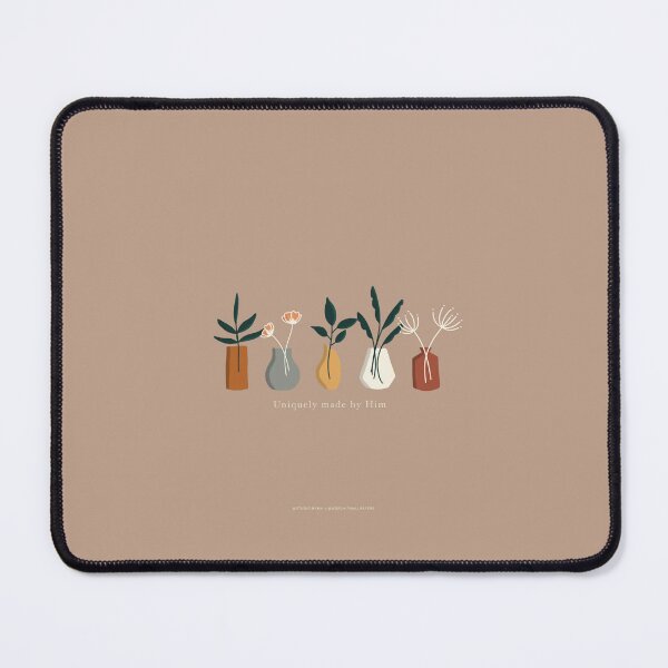 Uniquely Made by Him | Christian Minimal Products Mouse Pad