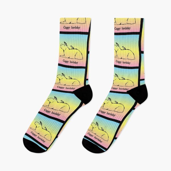 Item preview, CAPPY BIRTHDAY // RAINBOW // CAPYBARAS BY SLOTHQUEEN designed and sold by SlothQueenCo.