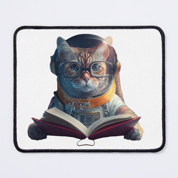 Item preview, Cat reading in space  designed and sold by fattim3.