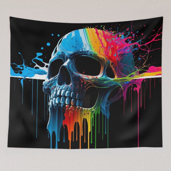 Item preview, Paint Drip Skull designed and sold by GenerationGems.