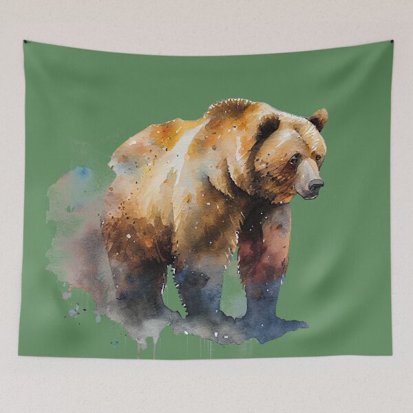 Item preview, watercolor brown bear designed and sold by Paninato.