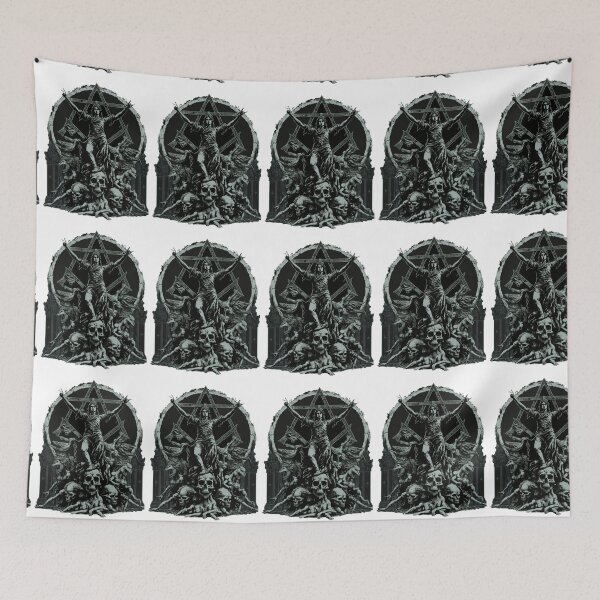 Item preview, Cult Ritual On Pentagram Skull Altar designed and sold by StayCreepy13.