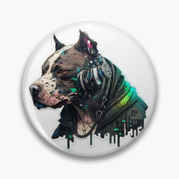 Artikelvorschau, Cyberpunk-Pitbull Nr. 3 entworfen und verkauft von OregonArtForAll.