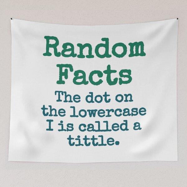 Item preview, The Dot On The Lowercase I Is Called A Tittle - Trivia Fact designed and sold by CrankyOldDude.
