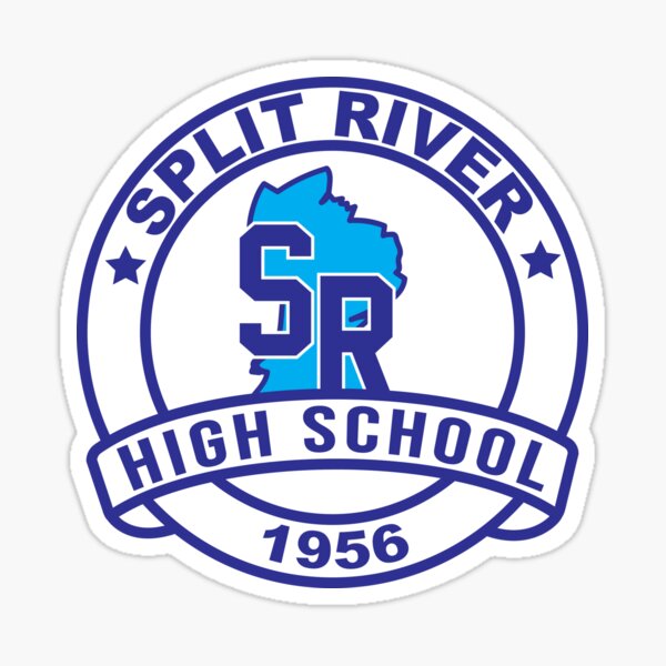 Vista previa del artículo con la obra «Etiqueta engomada del logotipo de Split River High School - Espíritu escolar», diseñado y vendido por AlyssaAdamz.