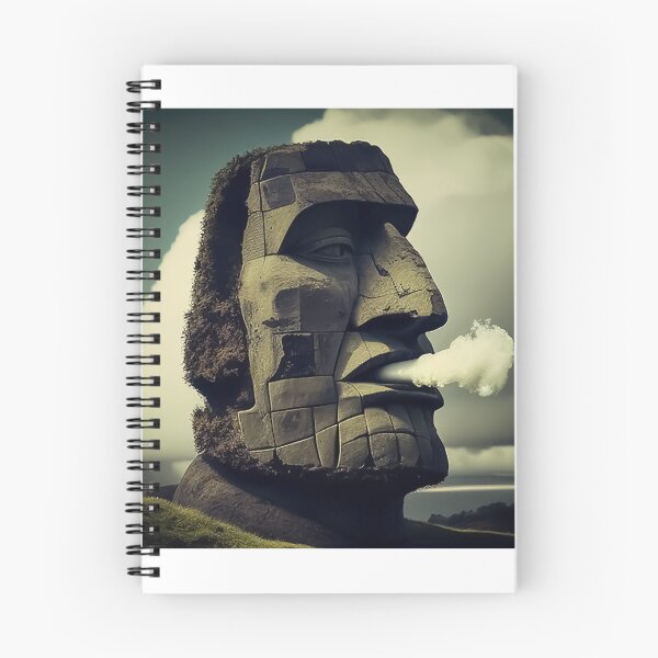 Item preview, Smoking Easter Island Head designed and sold by saskdigitalart.