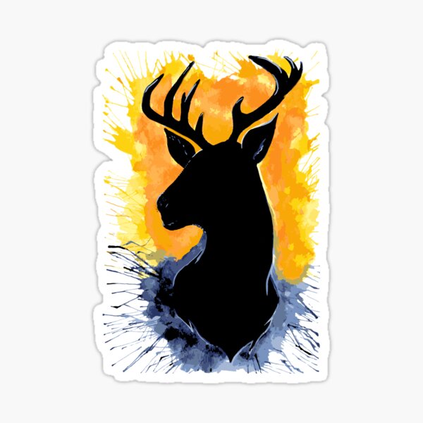 Deer Head Sticker