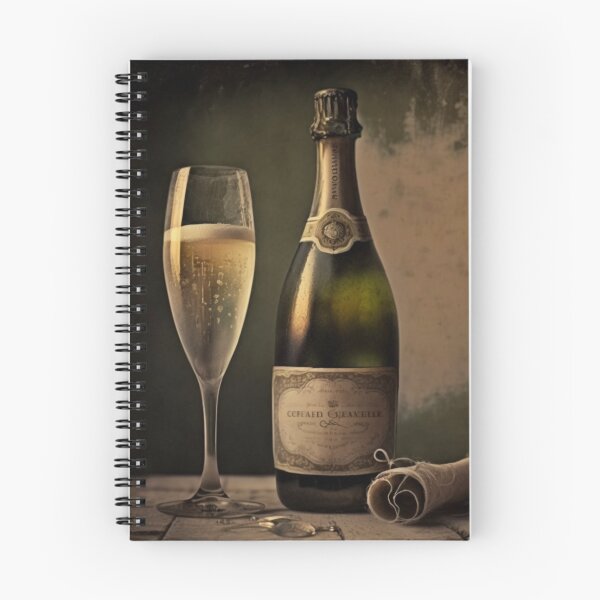 Item preview, Sparkling Wine Bottle and Glass Wine Art  designed and sold by Alper Billik.