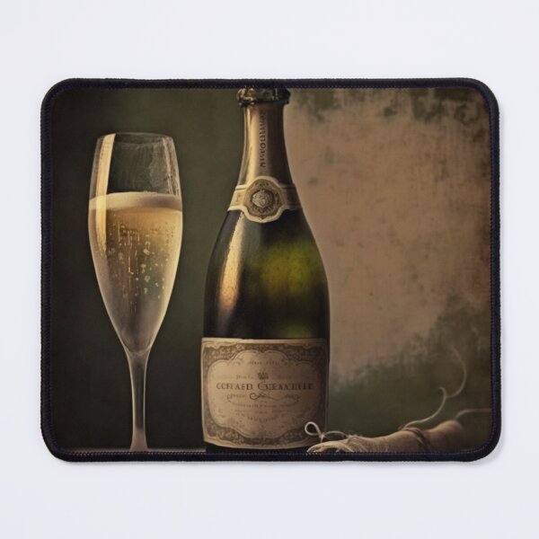 Item preview, Sparkling Wine Bottle and Glass Wine Art  designed and sold by Alper Billik.