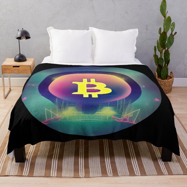 Item preview, Bitcoin Logo Synthetic Wave Style - Circle Shape designed and sold by Djantrix.