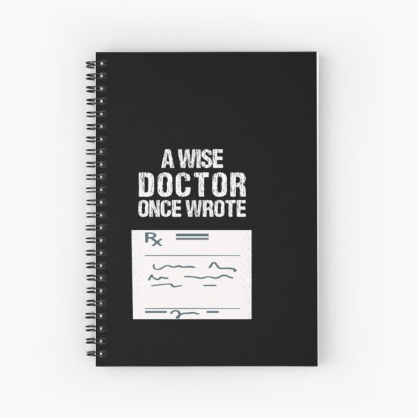 Wise Doctor Motto Black Notebook