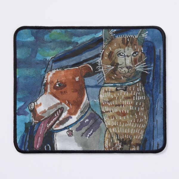 Item preview, Cat and Dog in a Car designed and sold by mila-ola.