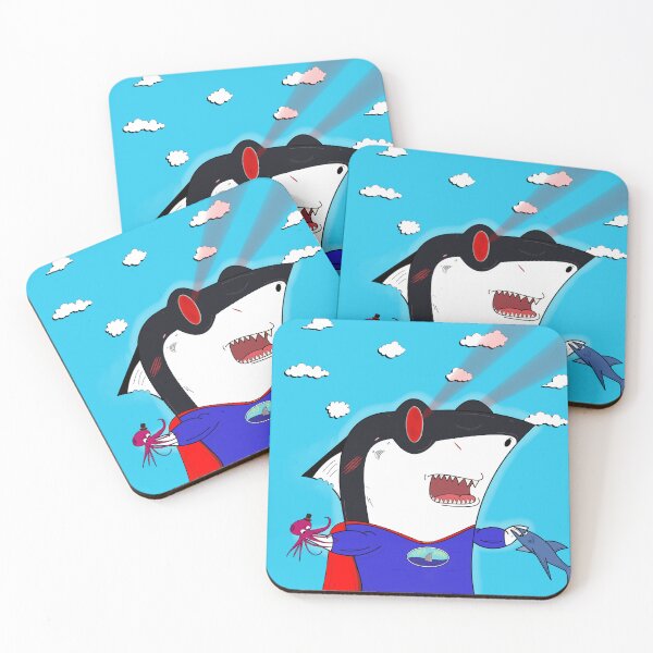 Item preview, Super Sharky (flying away) designed and sold by MrSharkyShop.