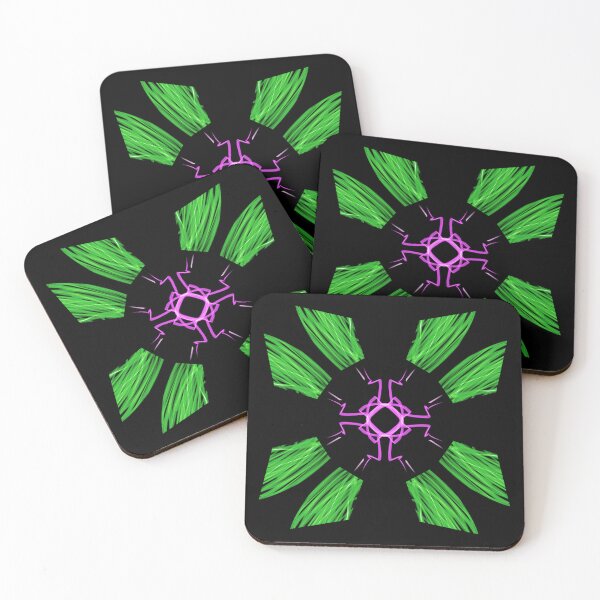 Item preview, Green and pink flower pattern designed and sold by Meo Design.