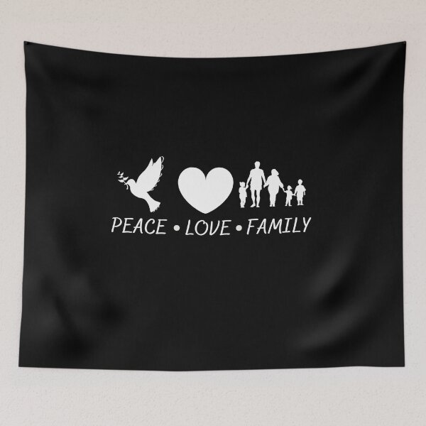 Item preview, peace love family designed and sold by ImagineInk.