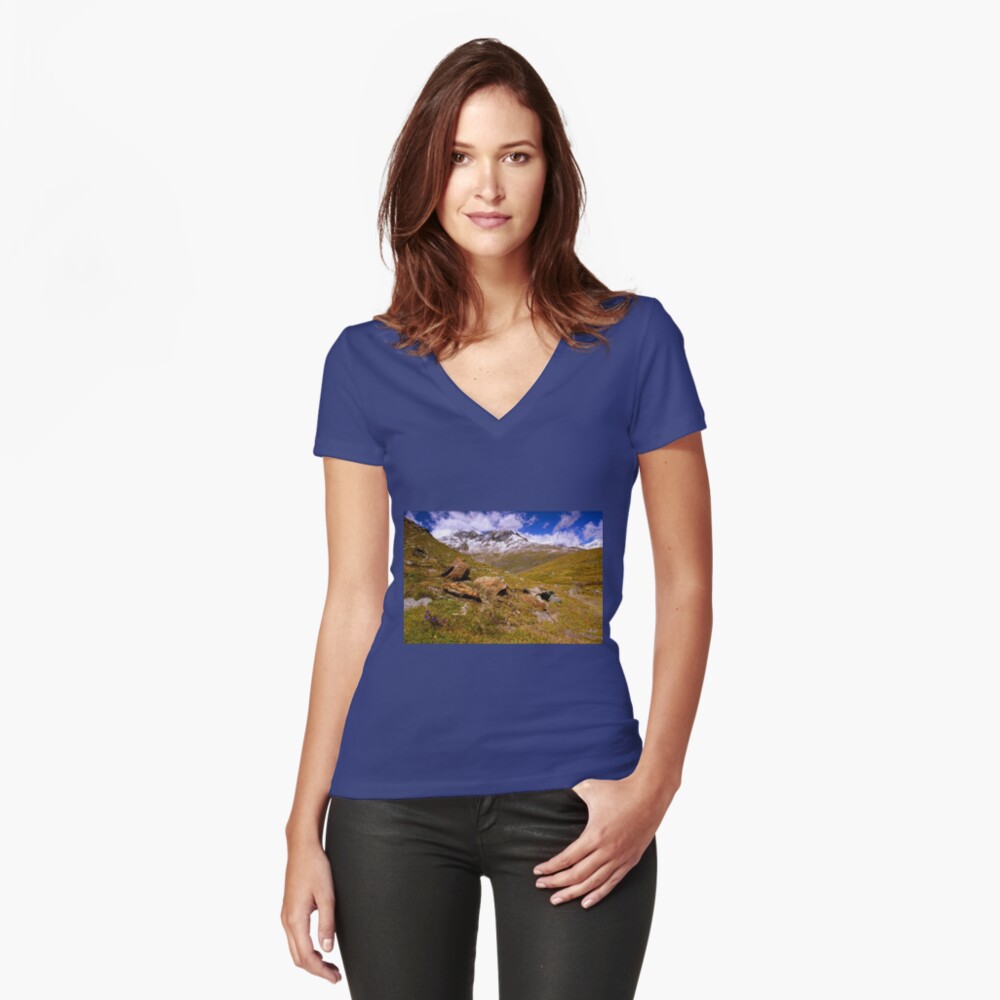Item preview, Fitted V-Neck T-Shirt designed and sold by Mallorn.