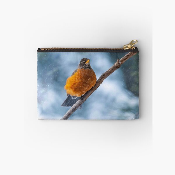 Item preview, American Robin Perched During a Snowstorm designed and sold by Jeff Goulden Photography.