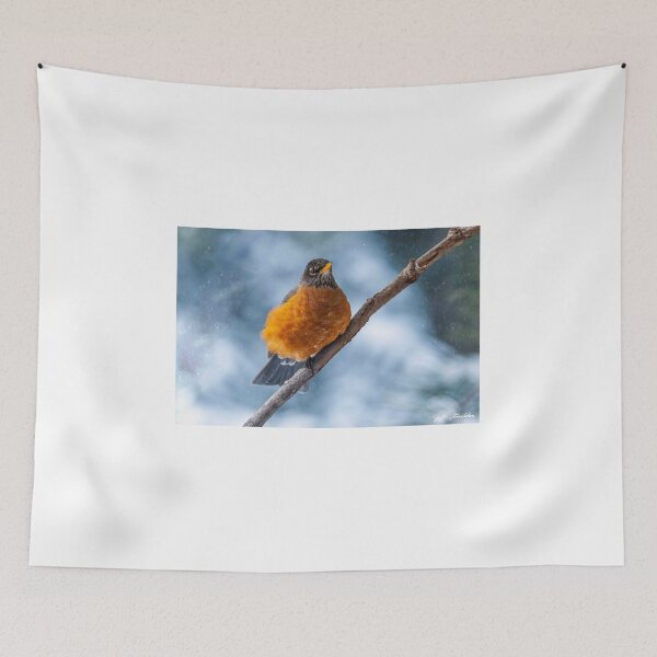 Item preview, American Robin Perched During a Snowstorm designed and sold by Jeff Goulden Photography.