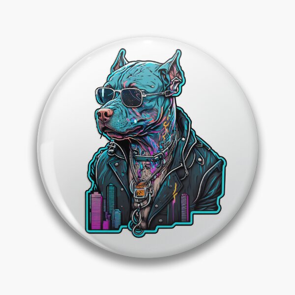 Artikelvorschau, CyberPunk-Pitbull Nr. 4 entworfen und verkauft von OregonArtForAll.