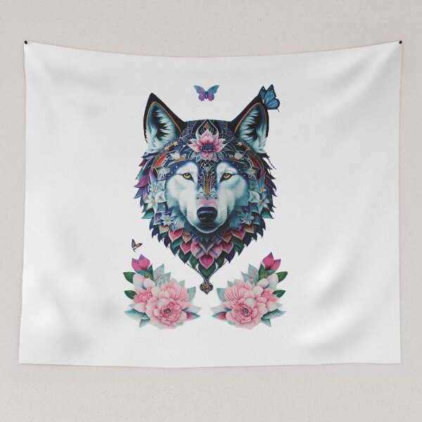 Artikelvorschau, Schönes und kompliziertes Wolf-Mandala-Design entworfen und verkauft von Lubellebubble20.